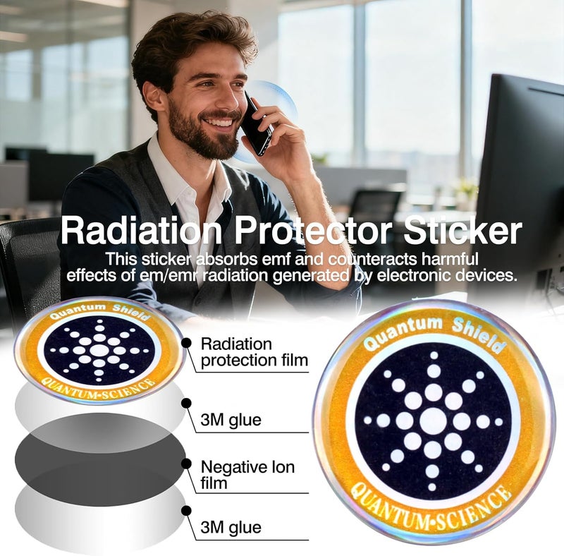 Brvlsoc 8-Pack Cell Phone Protection Neutralizer Stickers – Radiation Blocking & Energy Balancing Stickers for Phones, Tablets, Laptops & All Electronic Devices (Gold + Silver) - Image 3